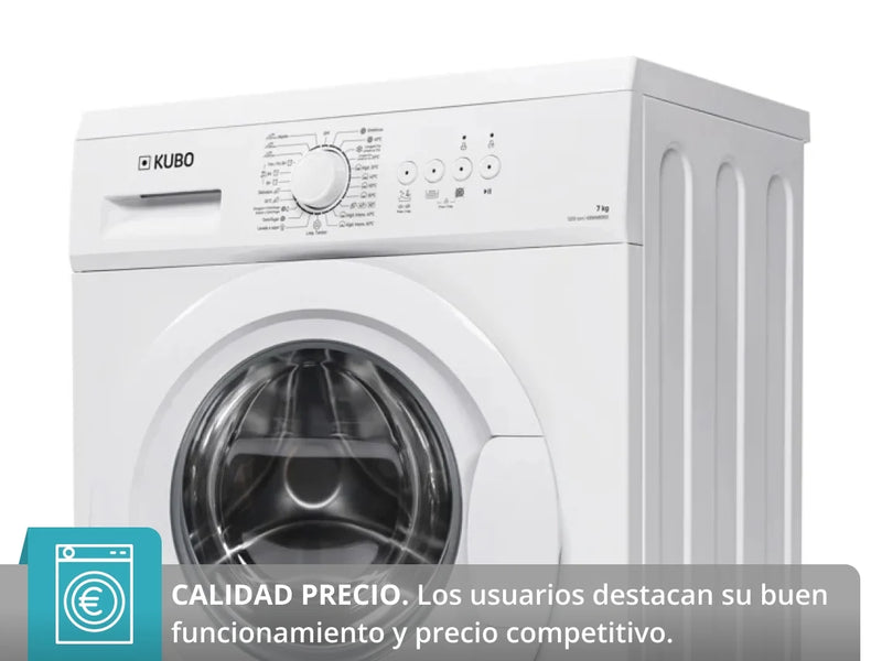 Lavadora KUBO KBWM8993 (7kg - 1200 rpm - Blanco)