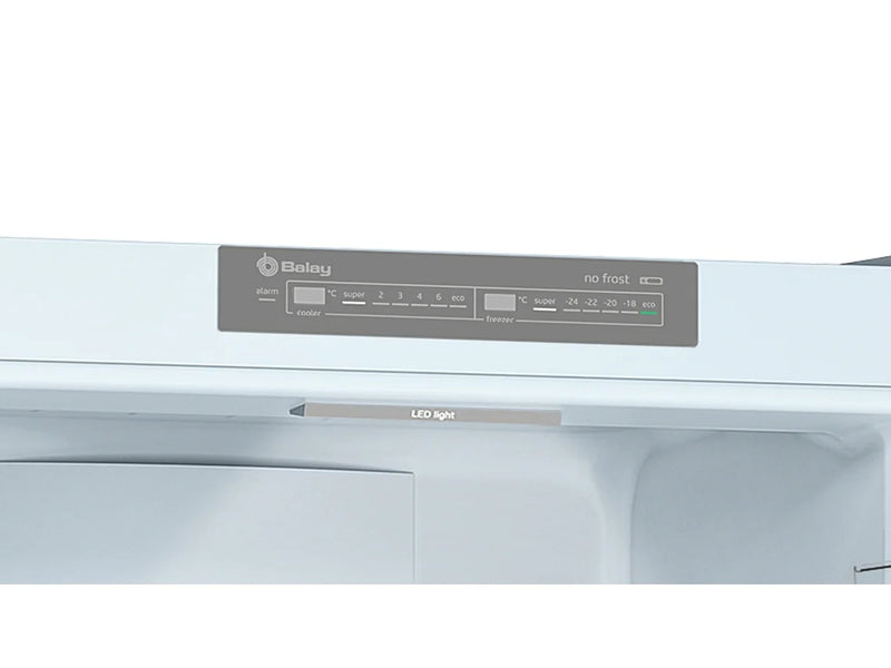 Frigorífico Combi BALAY Cristal 3KFD765BI (No Frost - 203 cm - 368 L - Blanco)