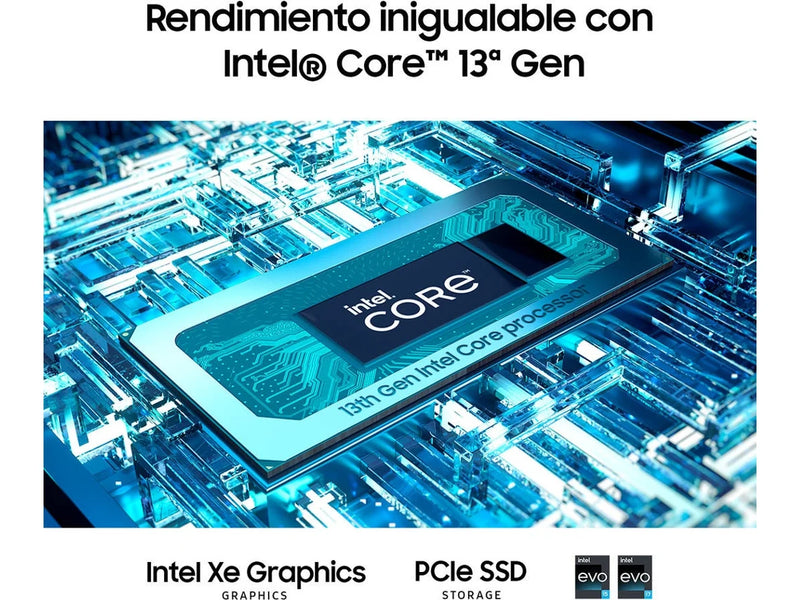 Laptop SAMSUNG Galaxy Book3 360 (Gris - 16 GB RAM - 512 GB SSD - 13,3 - Qwerty Español - Intel Core i5)