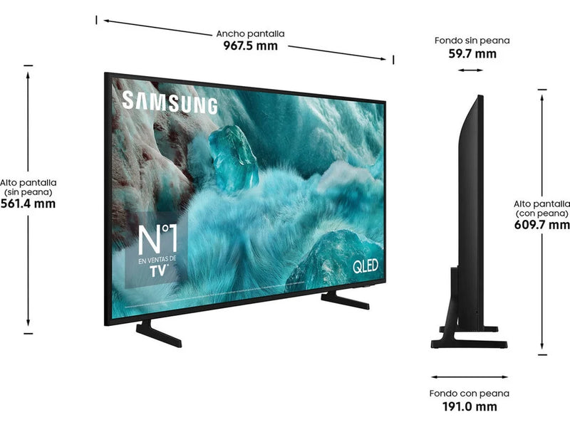 TV SAMSUNG TQ43Q7FAAUXXC (QLED - 43" - 109 cm - 4K - Smart TV AI)
