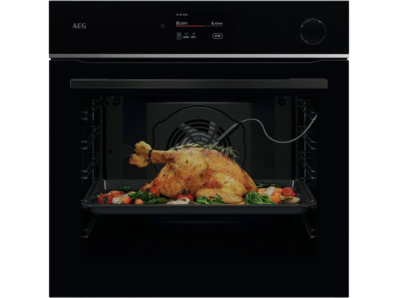 Horno AEG TR7PB73FSB SteamCrisp (72 L - 59.5 cm - Pirolítico - Negro)