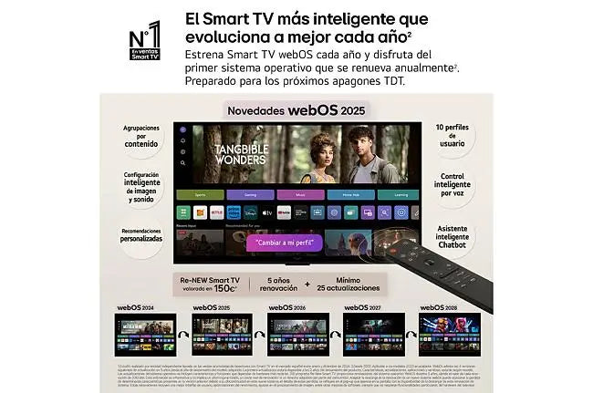 TV LG OLED65B56LA (OLED - 65'' - 165 cm - 4K Ultra HD - Smart TV)