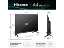 TV HISENSE 40A4Q (LED - 40'' - 102 cm - Full HD - Smart TV)
